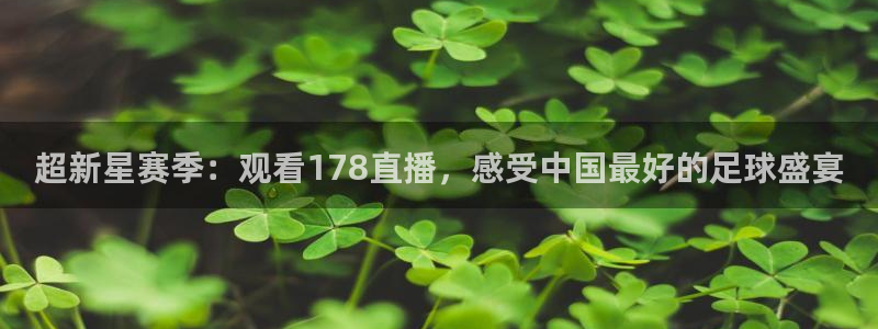 超新星赛季：观看178直播，感受中国最好的足球盛宴